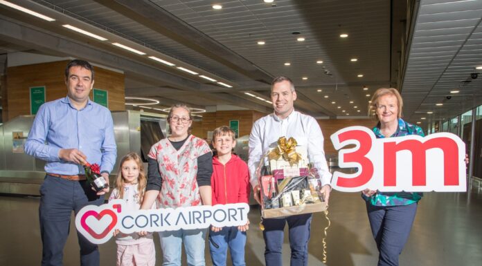 Cork Airport Passes 3 Million Customer Mark 2 Months Earlier than Last Year