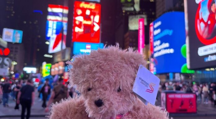 Shannon Airport Marks ‘Shannon Bear’ Promotion with New York Flight Competition