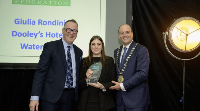 Giulia Rondini of Dooley’s Hotel, Waterford Named IHF South-East Employee of the Year